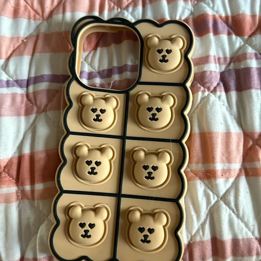 14 pro max teddy bear cushion case,